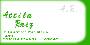 attila raiz business card